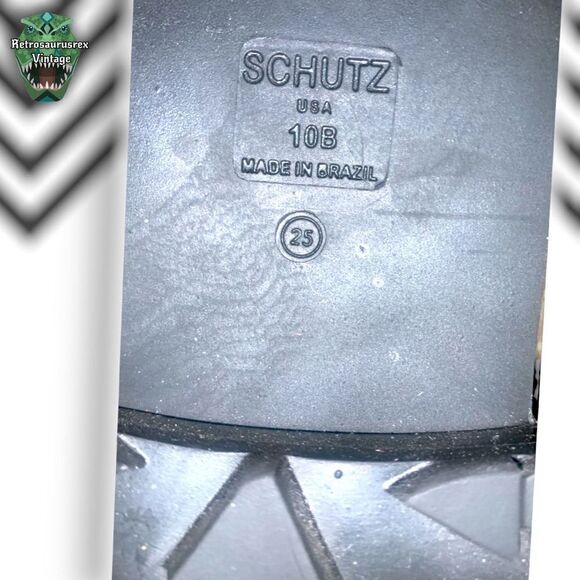 leopard Print Patent Leather Gothic Vibe Creeper Ankle Boots, Size 10B, Schutz - Picture 6 of 11